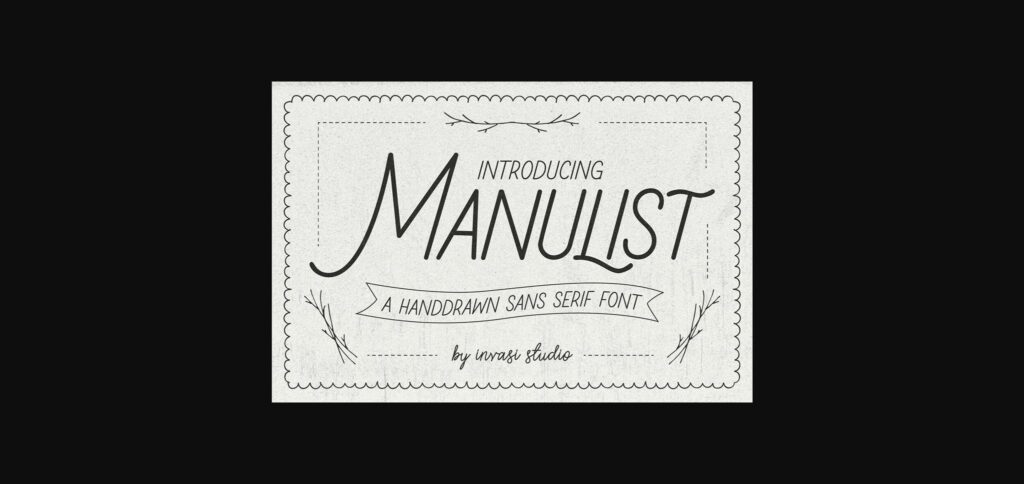 Manulist Font Poster 1