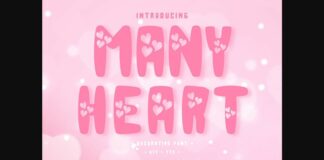 Many Heart Font Poster 1