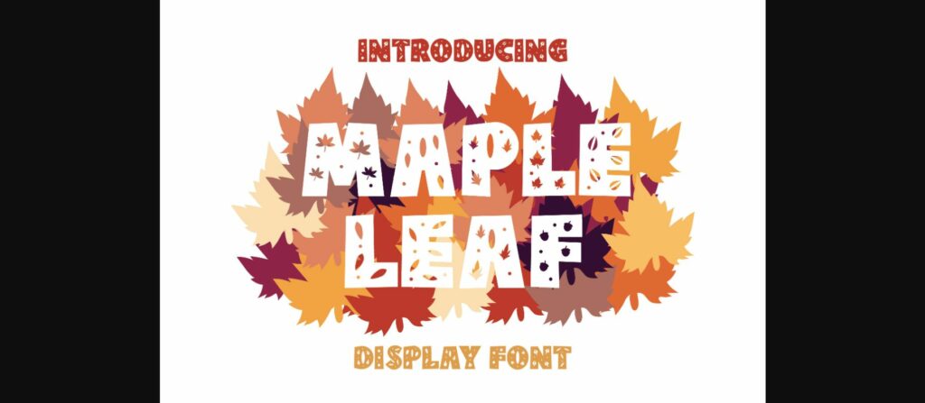 Maple Leaf Font Poster 3