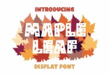 Maple Leaf Font Poster 1