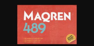 Maqren 489 Font Poster 1