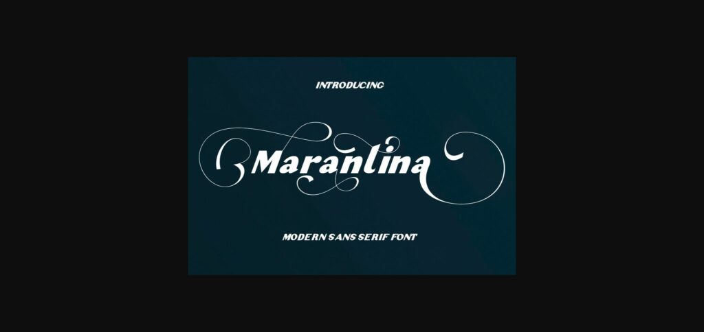 Marantina Font Poster 3