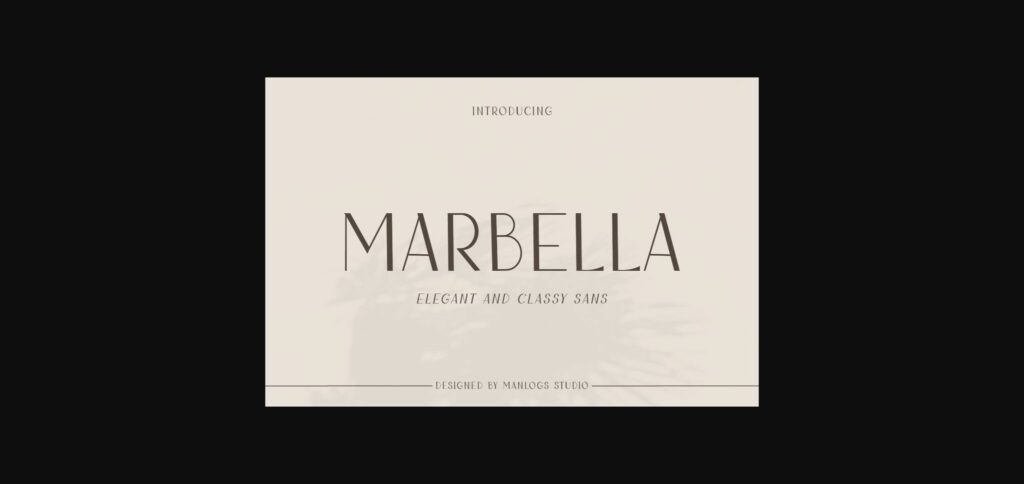 Marbella Font Poster 3