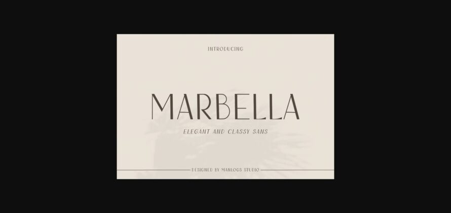 Marbella Font Poster 1