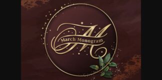 March Monogram Font Poster 1