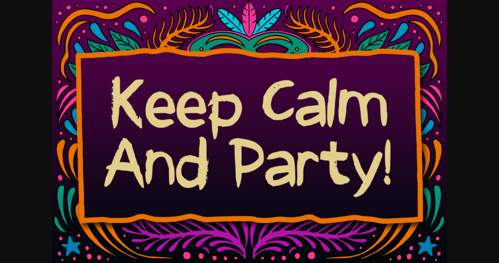 Mardi Gras Brush Font Poster 4