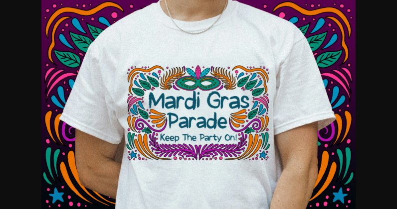 Mardi Gras Brush Font Poster 5