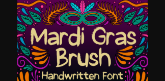 Mardi Gras Brush Font Poster 1