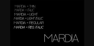 Mardia Font Poster 1