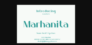 Marhanita Font Poster 1