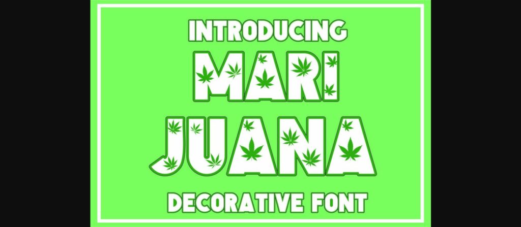 Marijuana Font Poster 3