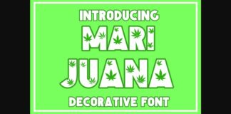 Marijuana Font Poster 1