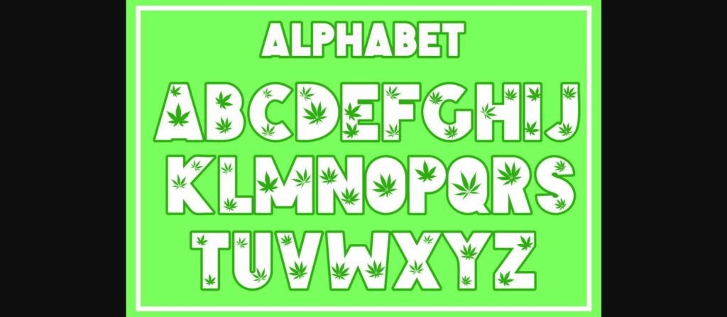 Marijuana Font Poster 4