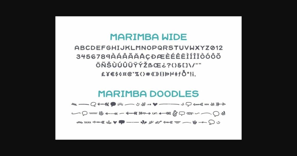 Marimba Font Poster 9