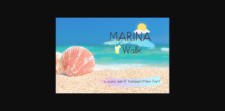 Marina Walk Font Poster 1