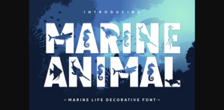 Marine Animal Font Poster 1