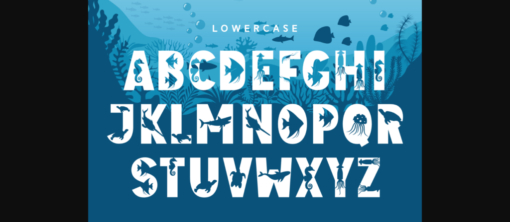 Marine Animal Font Poster 9