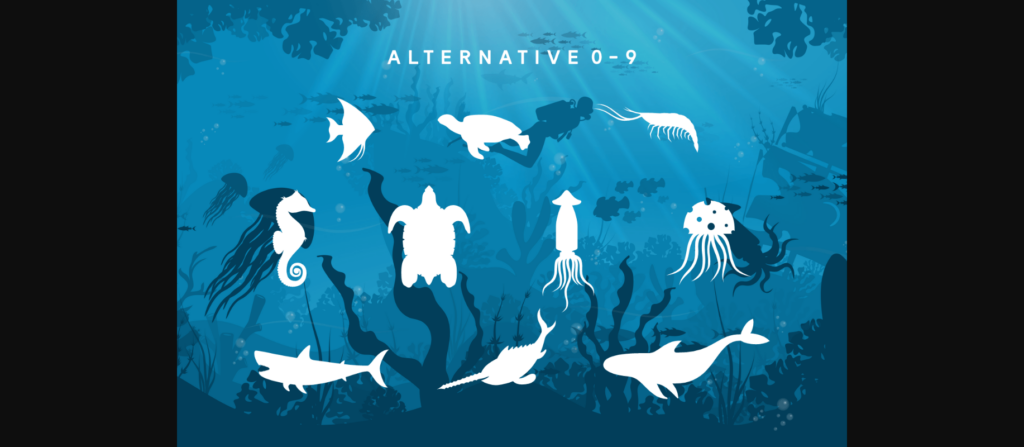 Marine Animal Font Poster 11