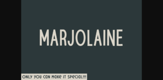 Marjolaine Font Poster 1