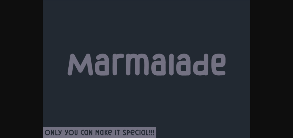 Marmalade Font Poster 1