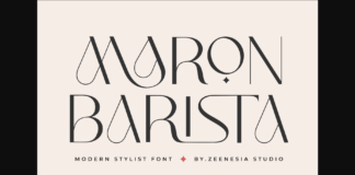 Maron Barista Font Poster 1