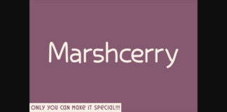 Marshcerry Font Poster 1