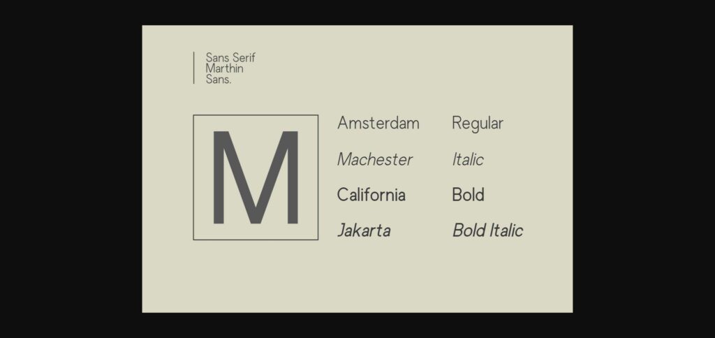 Marthin Sans Font Poster 4