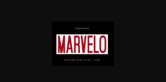 Marvelo Font Poster 1