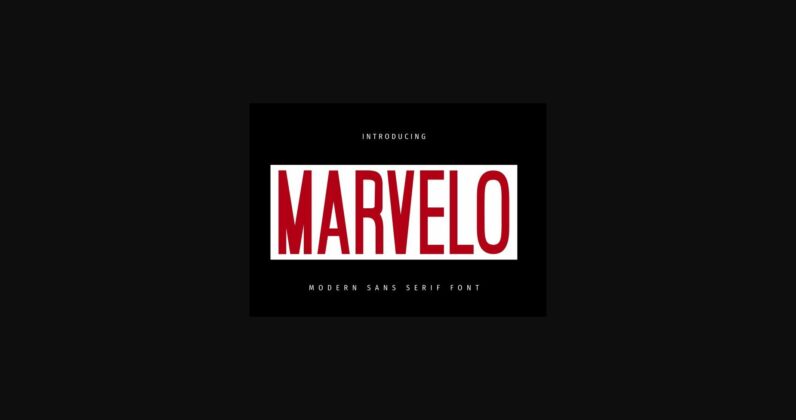 Marvelo Font Poster 1