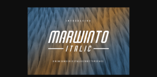 Marwinto Italic Font Poster 1