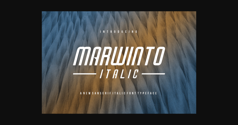 Marwinto Italic Font Poster 1