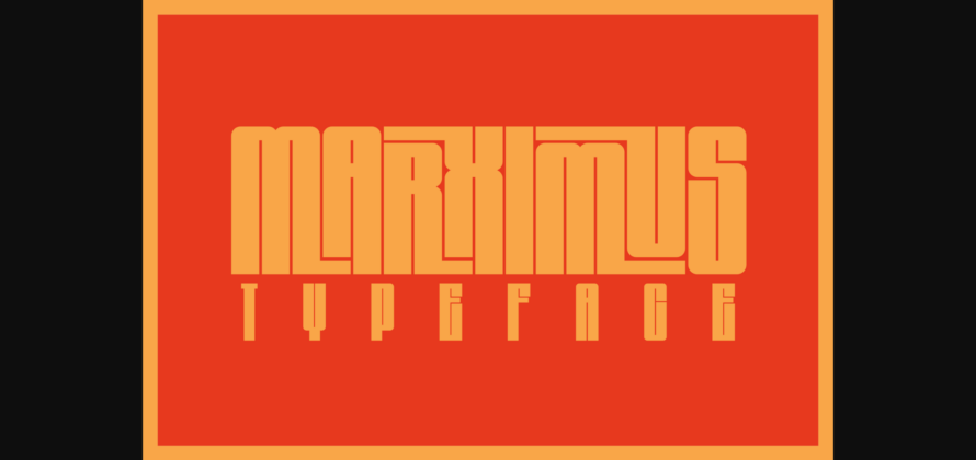 Marximus Font Poster 3