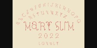 Mary Slim Font Poster 1