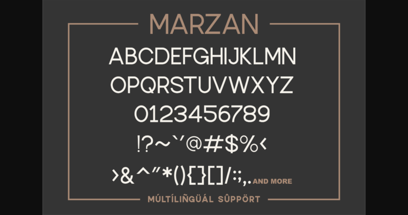 Marzan Font Poster 5