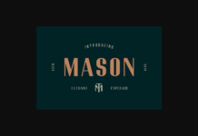 Mason Font Poster 1