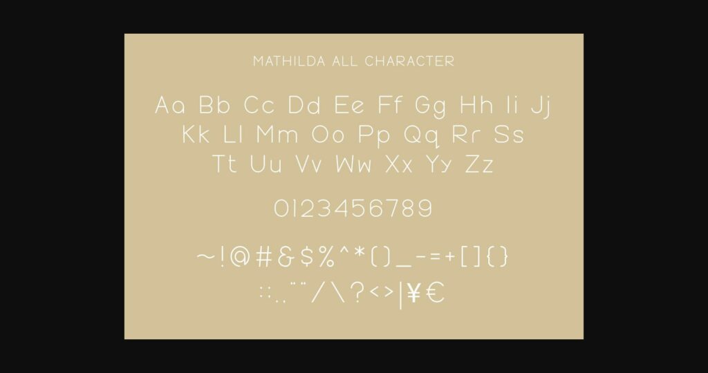 Mathilda Font Poster 11