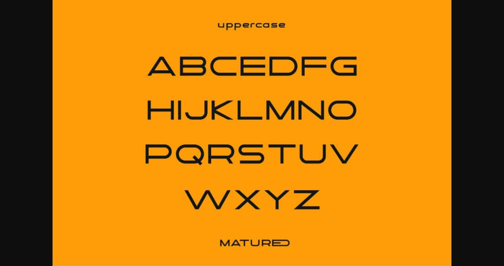 Matured Font Poster 8