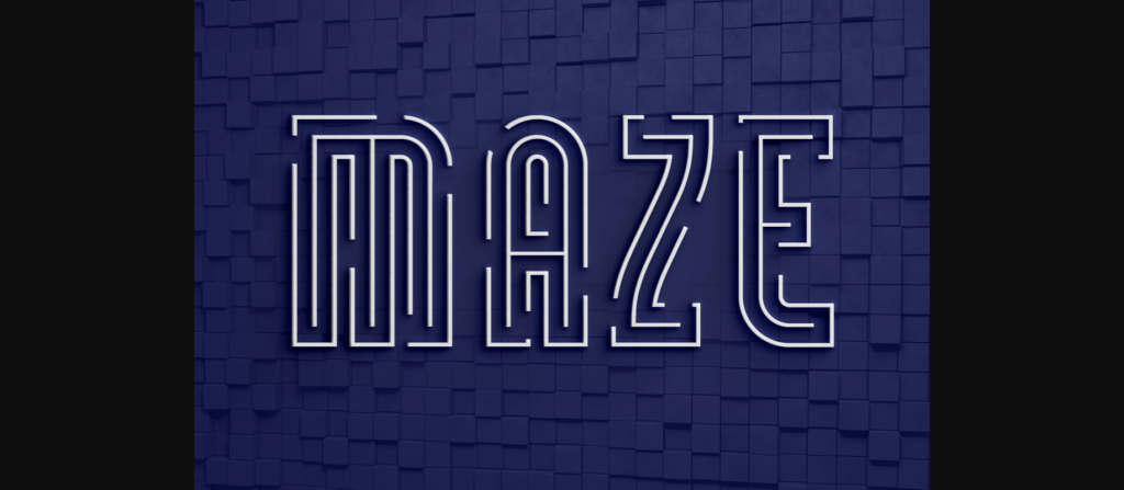 Maze Font Poster 3