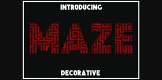 Maze Font Poster 1