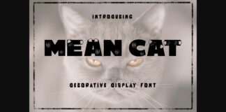 Mean Cat Font Poster 1