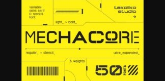 Mechacore Font Poster 1