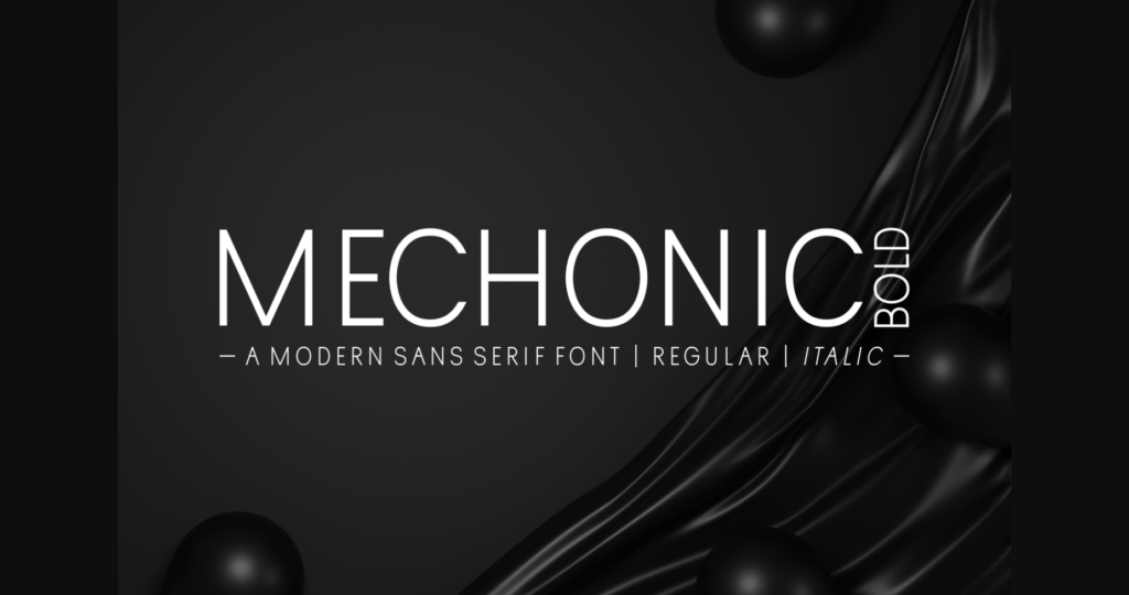 Mechonic Bold Font Poster 4