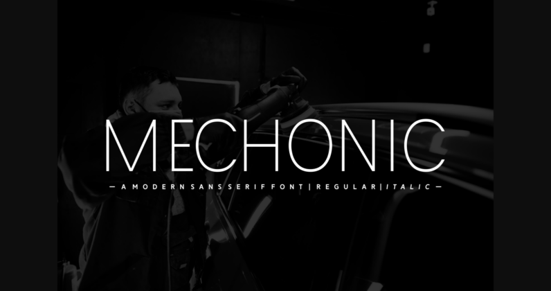 Mechonic Font Poster 3