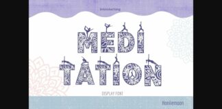 Meditation Font Poster 1