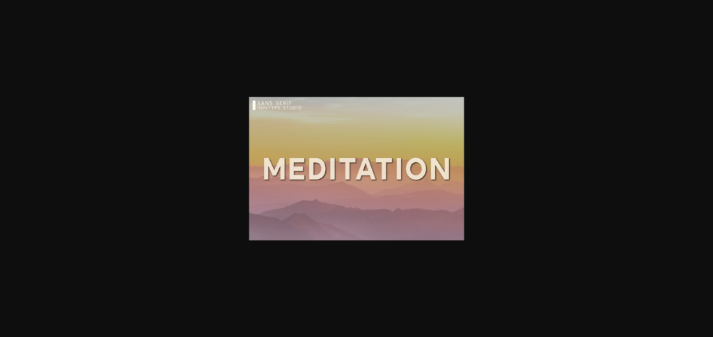 Meditation Font Poster 3