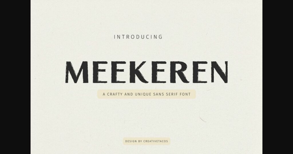 Meekeren Font Poster 1