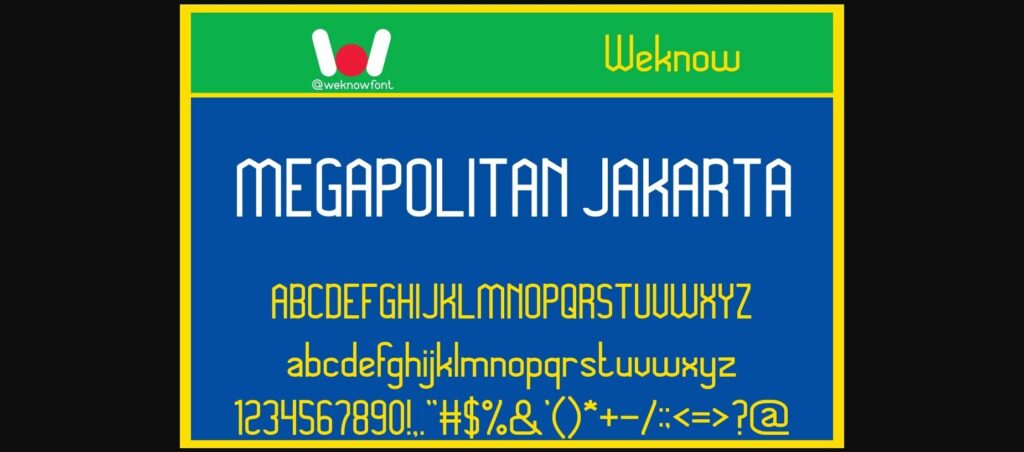 Megapolitan Jakarta Font Poster 1