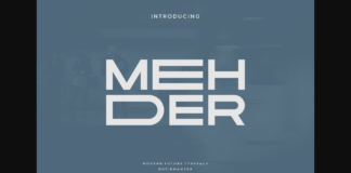 Mehder Font Poster 1