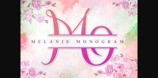 Melanie Monogram Font Poster 1