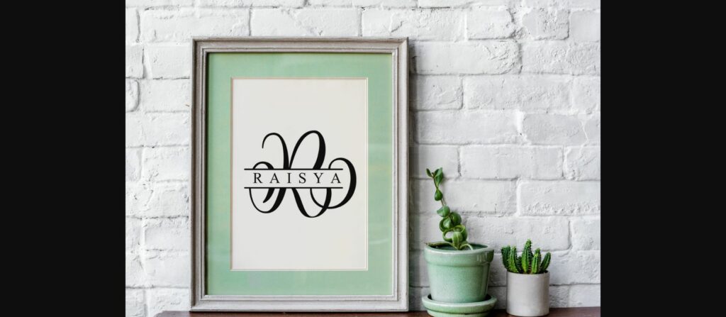 Melanie Monogram Font Poster 5